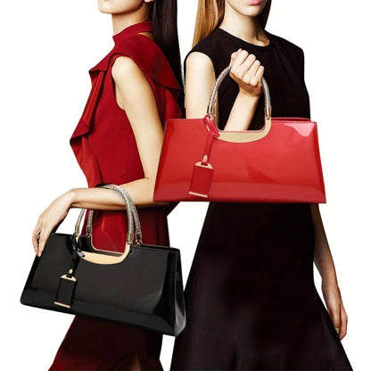Patent Leather Evening Shoulder Bag