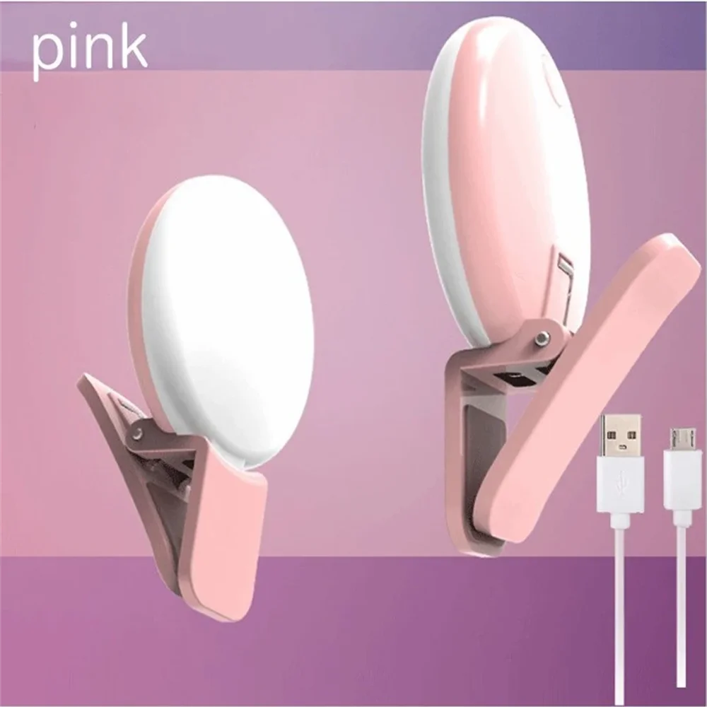 Portable Rechargeable LED Selfie Fill Light for Smartphones