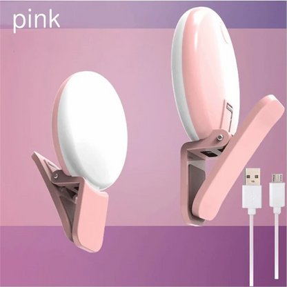 Portable Rechargeable LED Selfie Fill Light for Smartphones