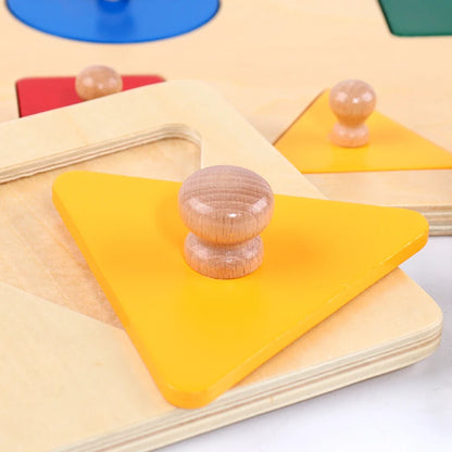 Wooden Montessori Geometric Shape Peg Puzzle