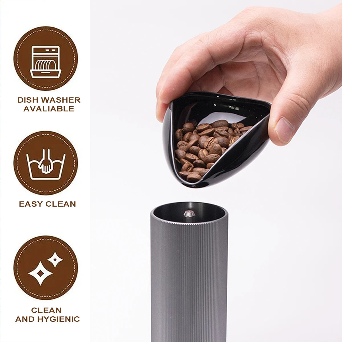 Leeseph Ceramic Coffee Bean Dosing Cup & RDT Spray Bottle Set
