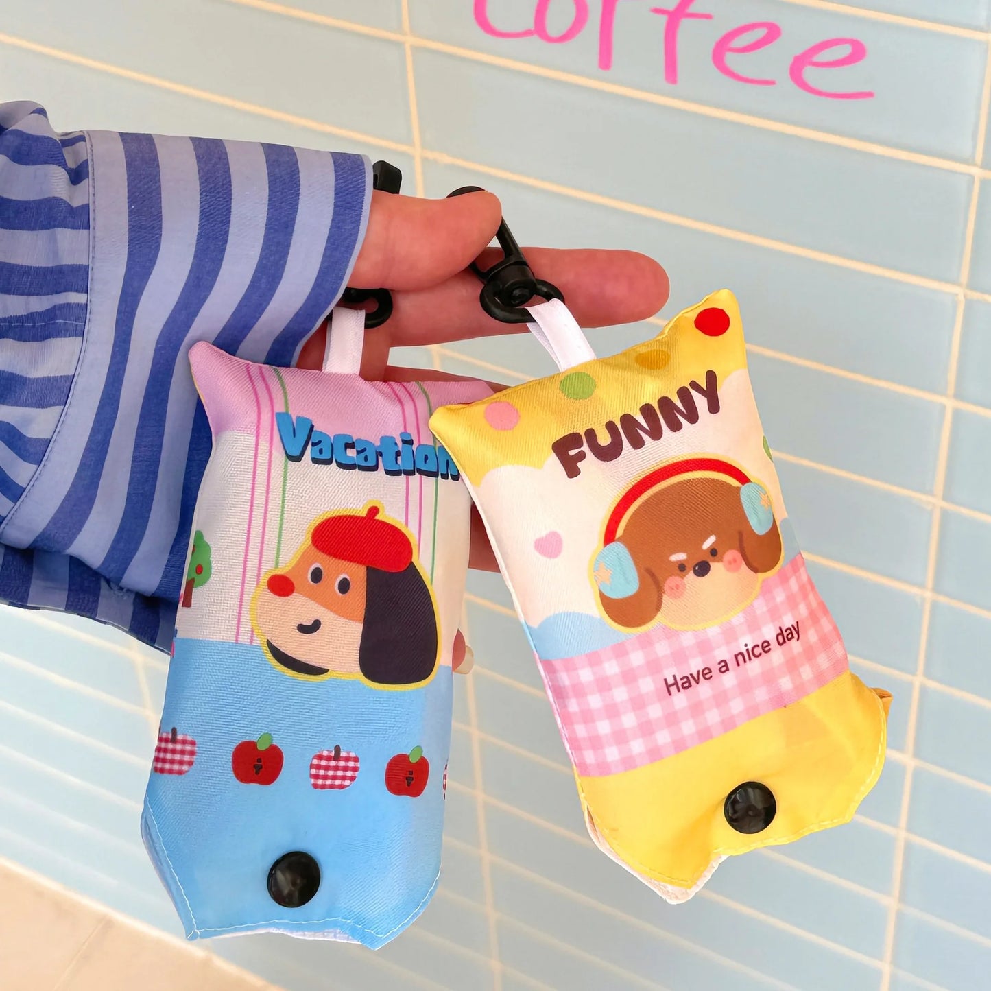 Cute Foldable Reusable Shopping Tote Bag