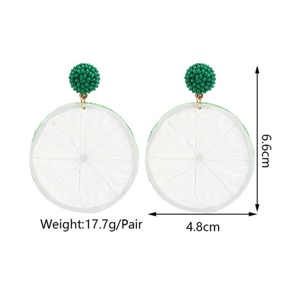 Acrylic Fruit Big Earrings