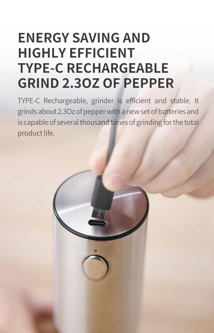 Electric Spice Grinder Set with Charging Base