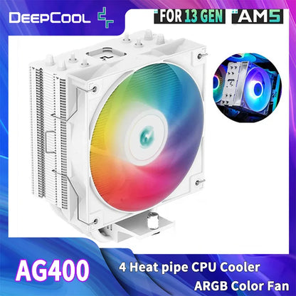 DEEPCOOL AG400 ARGB 4-Heatpipe CPU Air Cooler