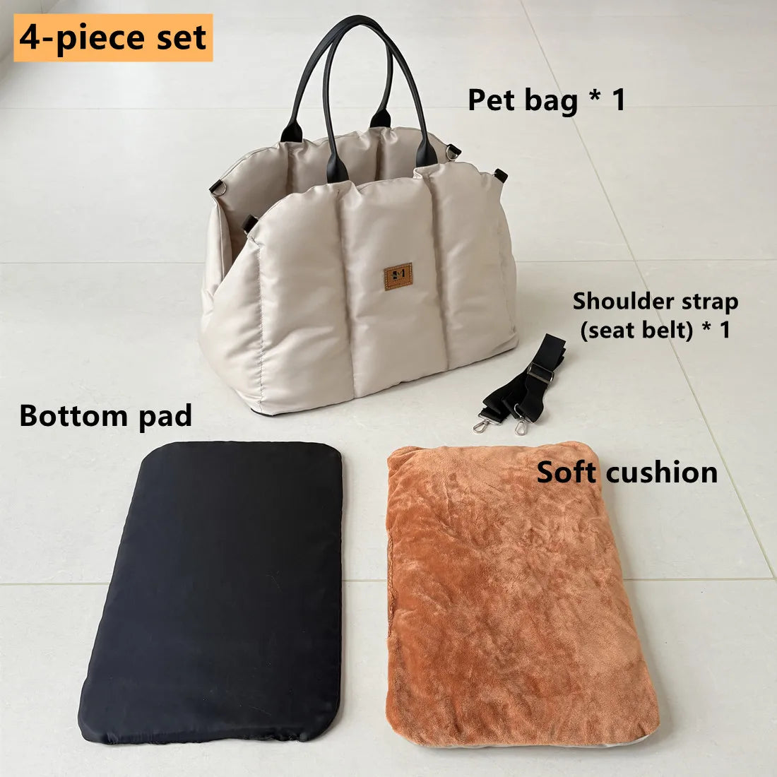 Soft Non-Slip Dog & Cat Car Seat Carrier Bed