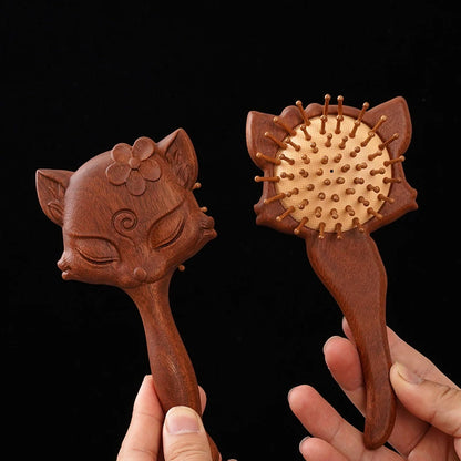 Animal Shape Sandalwood Massage Hair Comb