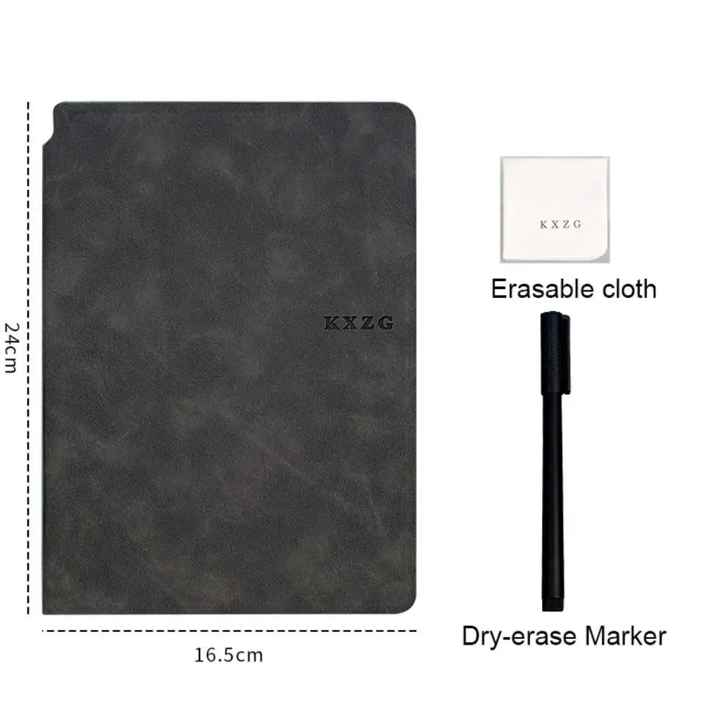 A5 Reusable Whiteboard Notebook Set with Pen & Erasing Cloth