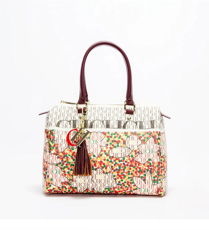 Floral Print Large Capacity Tote Handbag