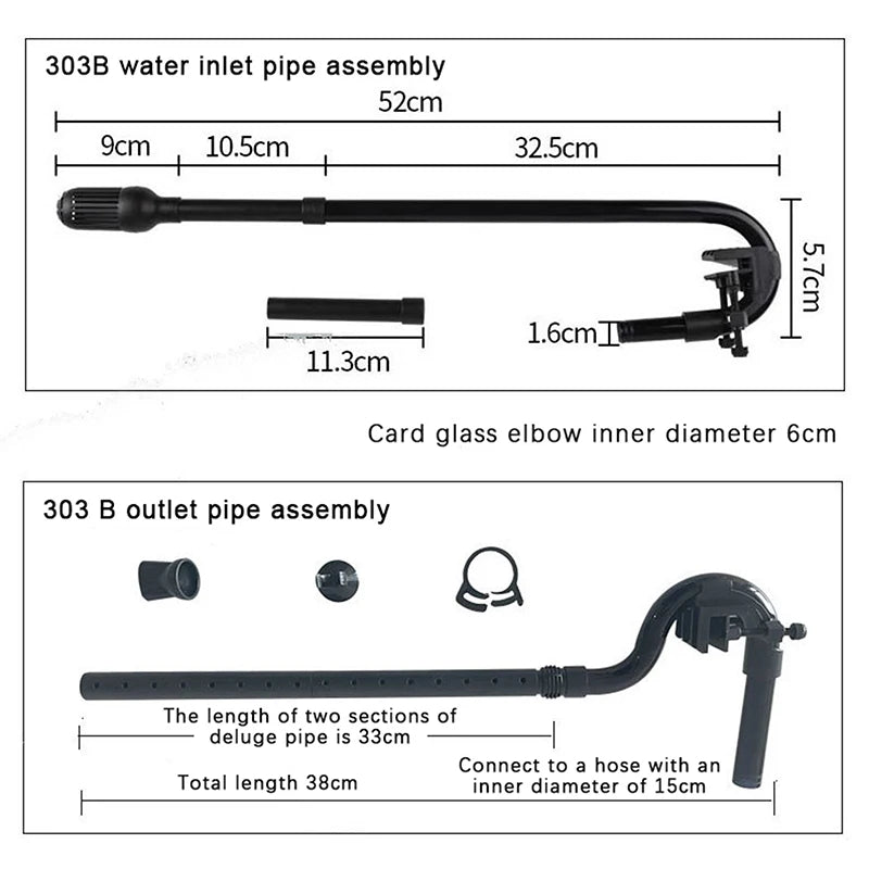 Aquarium Filter Spray Bar & Inlet Outlet Pipe Kit