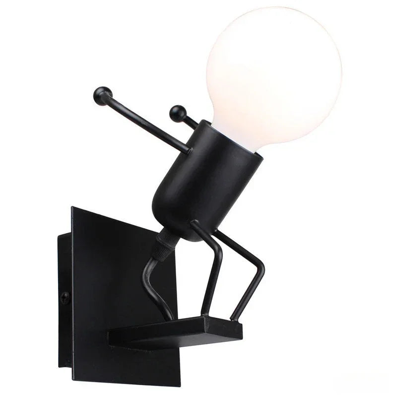 Vintage Industrial Wooden Wall Lamp – Creative E27 Wall Sconce