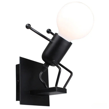 Vintage Industrial Wooden Wall Lamp – Creative E27 Wall Sconce