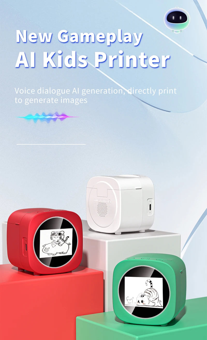 AI Smart Thermal Photo Printer