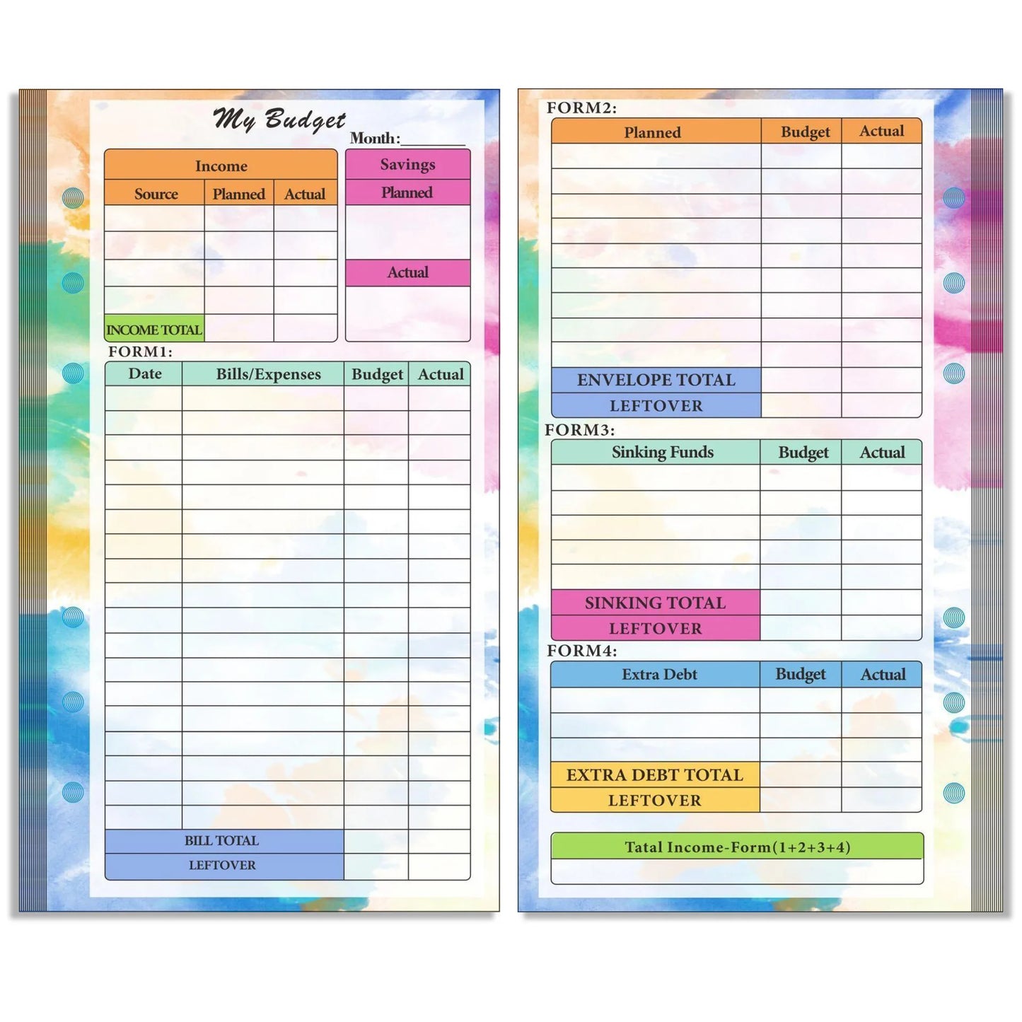 A6 Budget Planner Binder Set