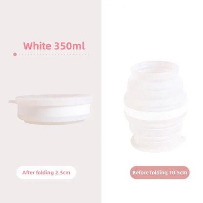 Portable Silicone Foldable Travel Cup with Lanyard