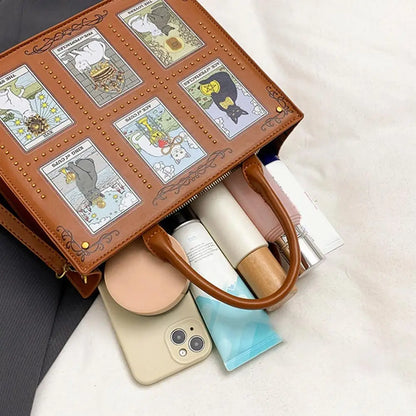 Cat Tarot Print Women’s Handbag