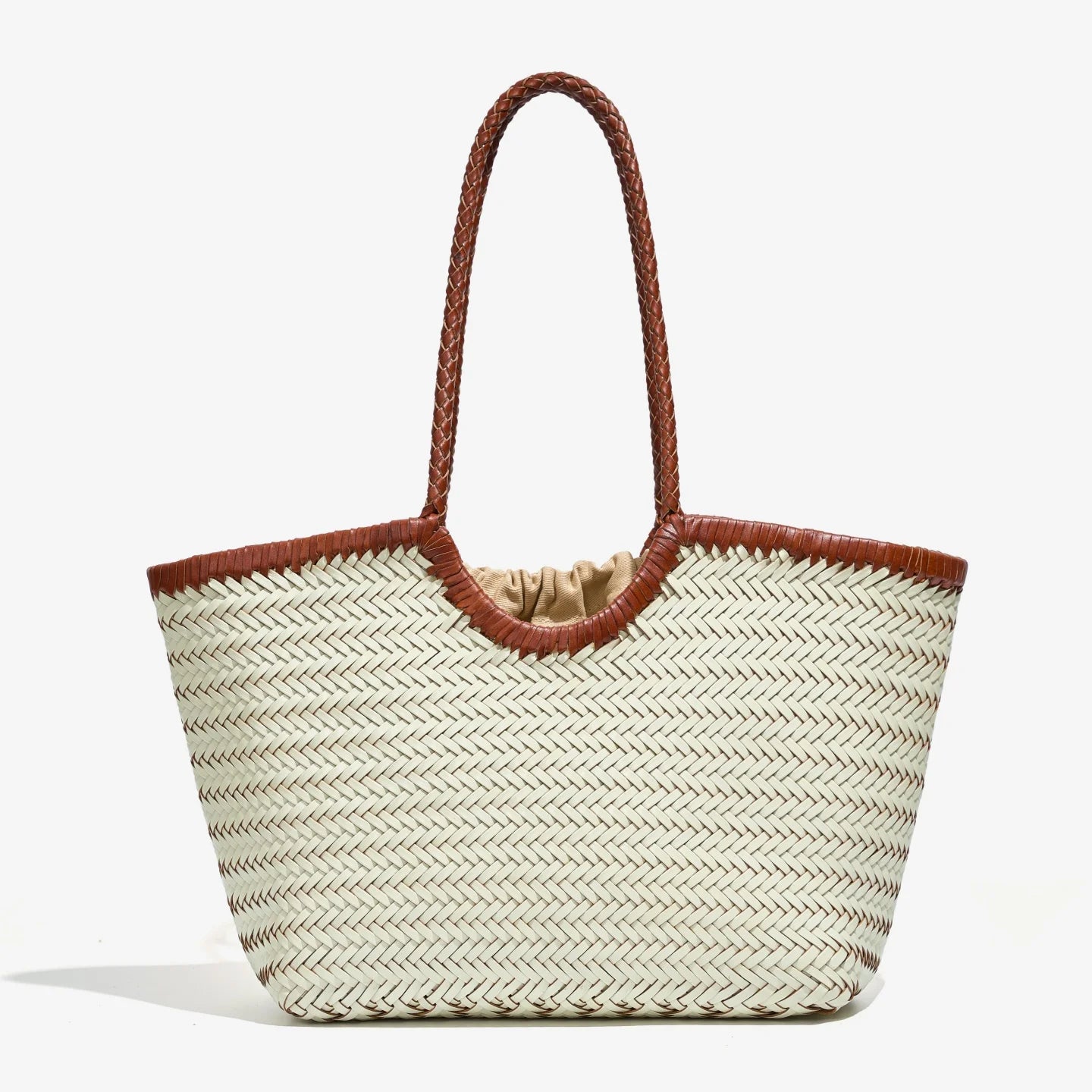 Handwoven Leather Tote Bag
