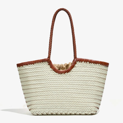 Handwoven Leather Tote Bag