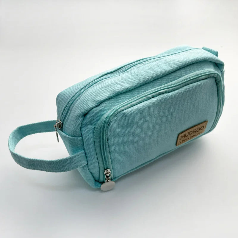 Large Capacity Canvas Pencil Case