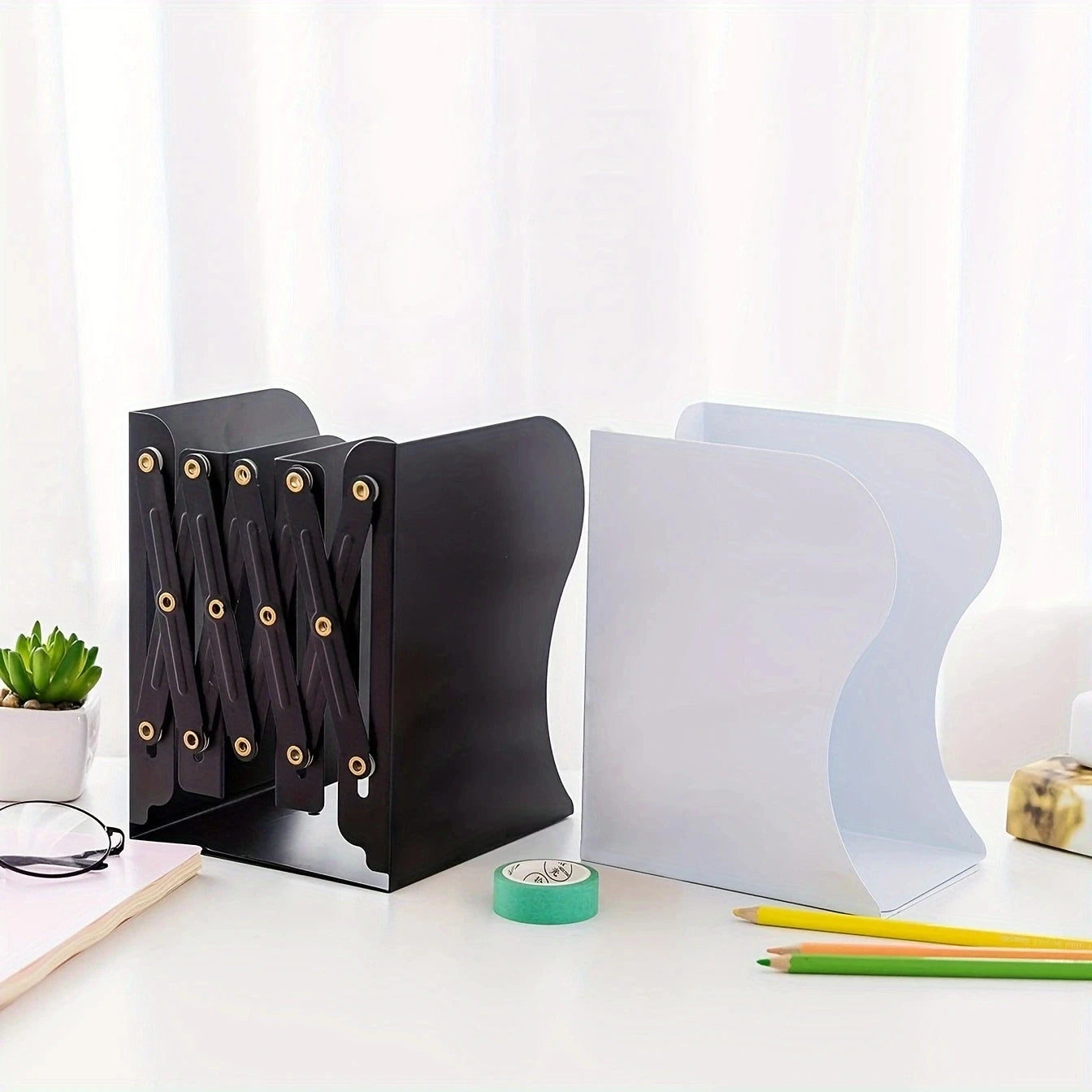 Adjustable Metal Bookends