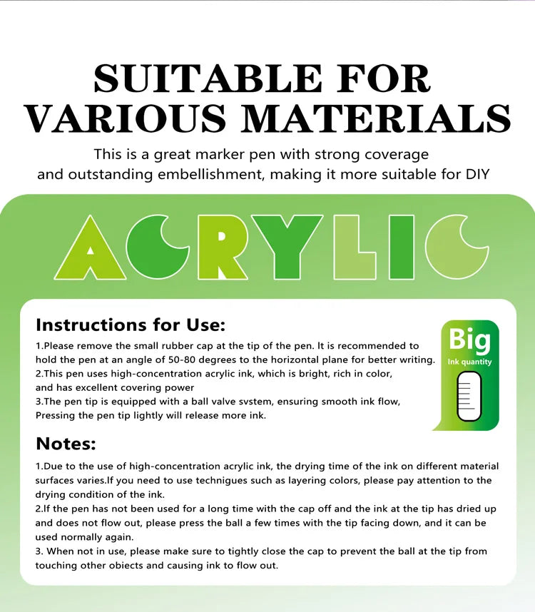High Gloss Acrylic Paint Markers