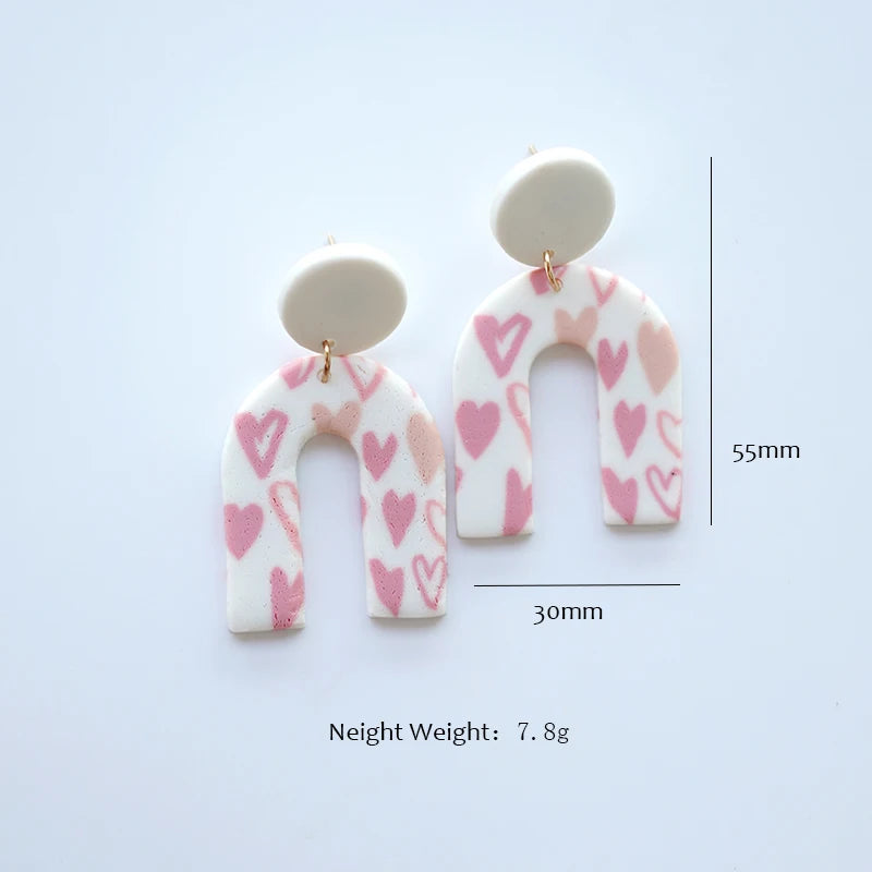 Heart Pattern Long Earrings