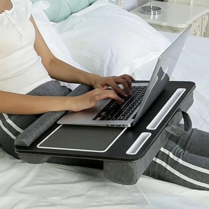 Multi-Purpose Bamboo Laptop Desk with Mouse Pad Groove