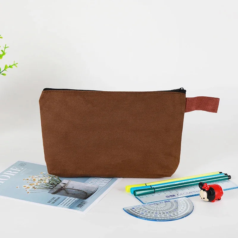 Canvas Pencil Case with Zipper