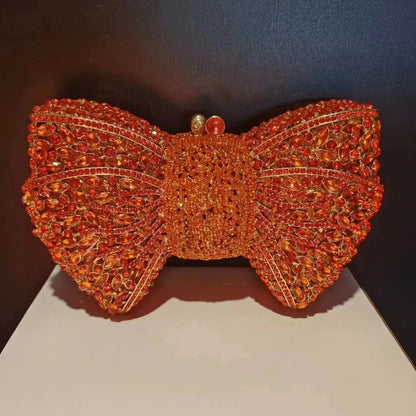 Rhinestone Bow Evening Clutch