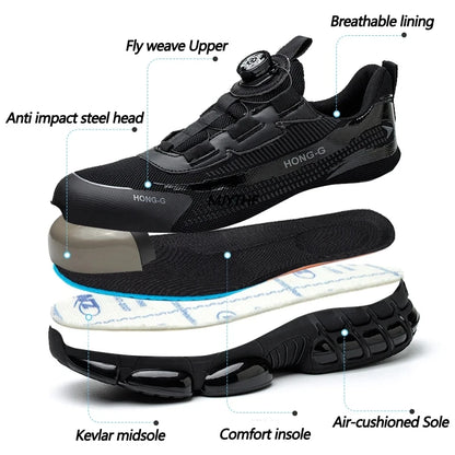 Men’s Steel Toe Work Safety Shoes