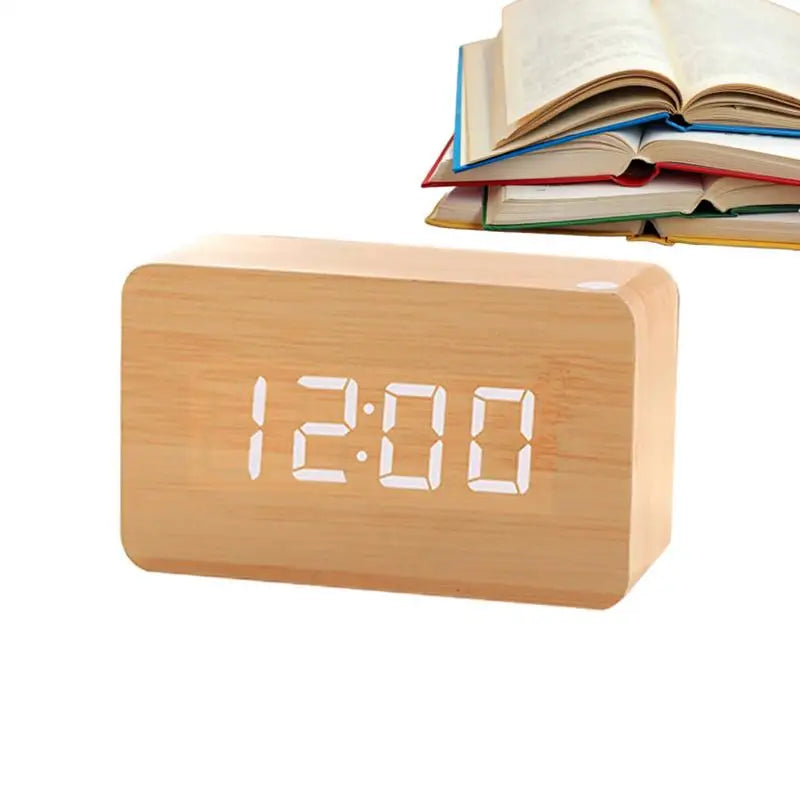 Wooden Digital LED Alarm Clock