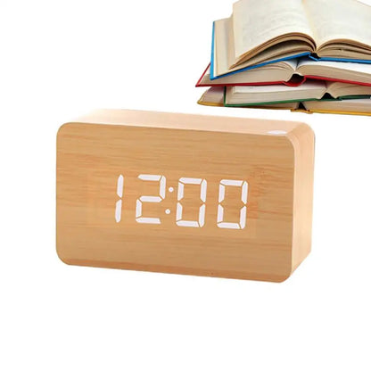 Wooden Digital LED Alarm Clock