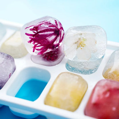 14-Grid Silicone Ice Cube Tray with Lid