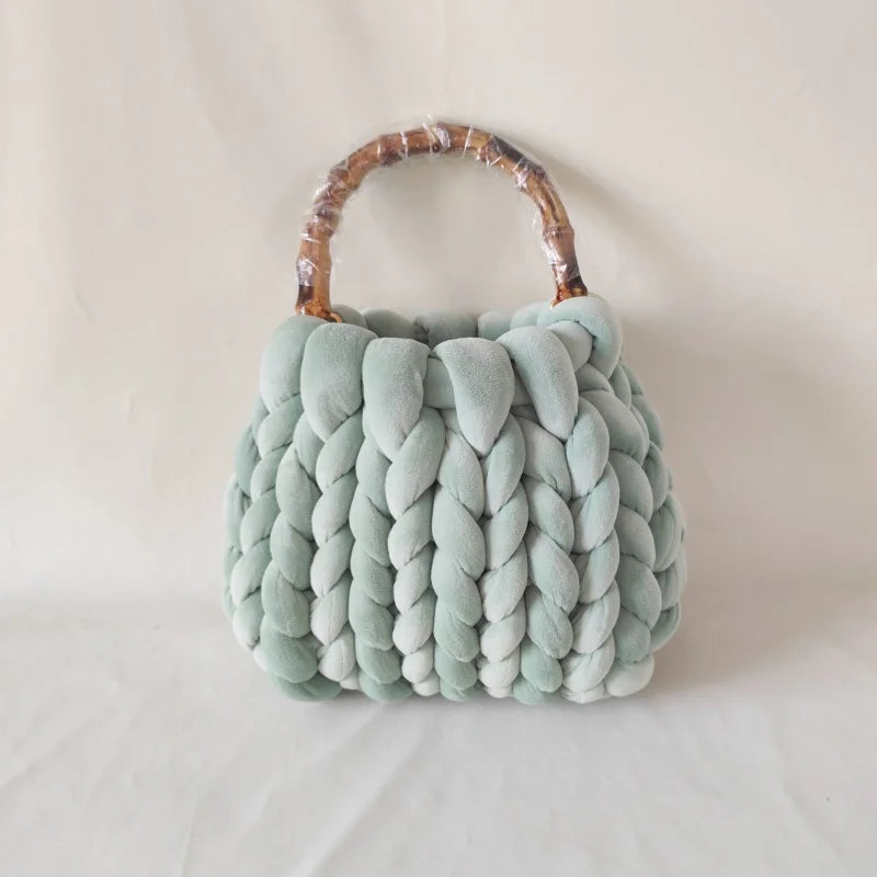 Chunky Knit Bucket Handbag