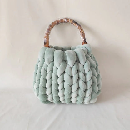 Chunky Knit Bucket Handbag
