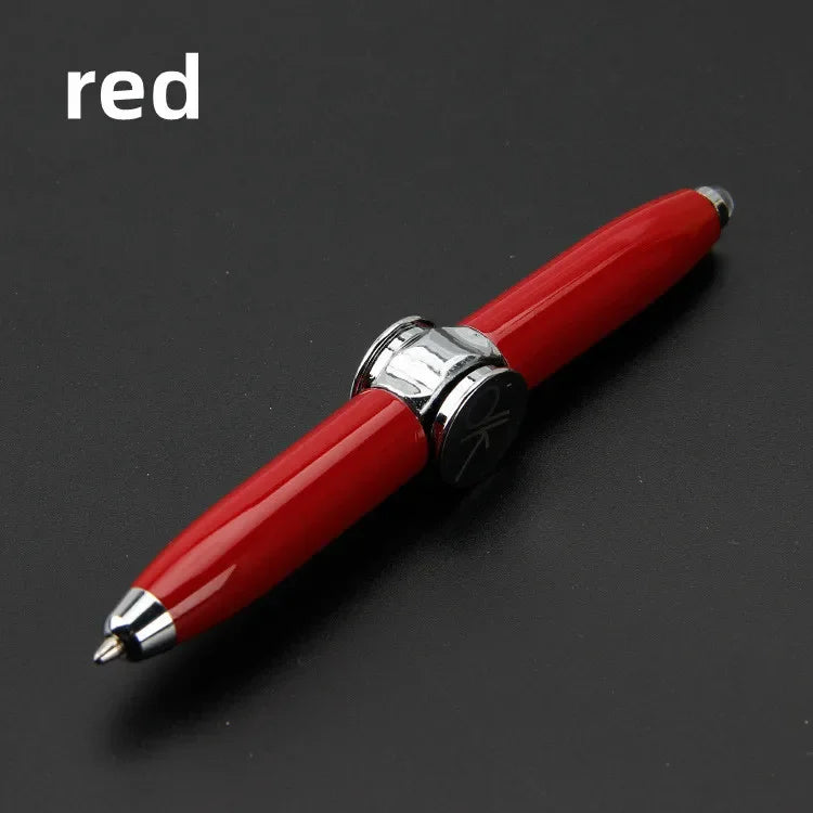 Multifunction Metal Fidget Pen with LED Light & Spinner