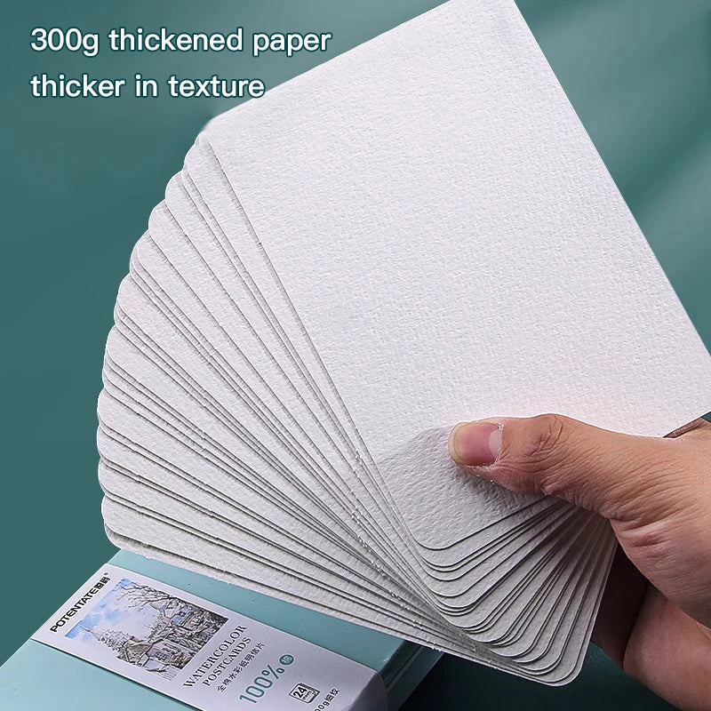 300gsm Professional Watercolor Paper Cards – Artist Grade Sketch Sheets