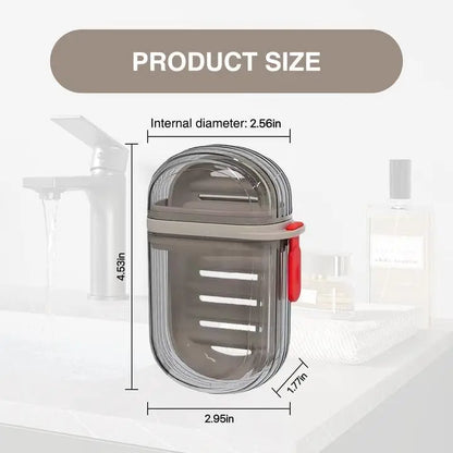 Portable Drainable Travel Soap Case with Sealed Lid
