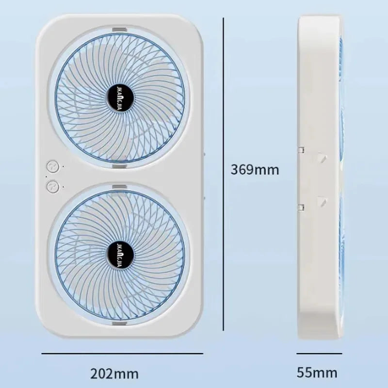 Dual Head USB Desk Fan Portable Cooling Fan