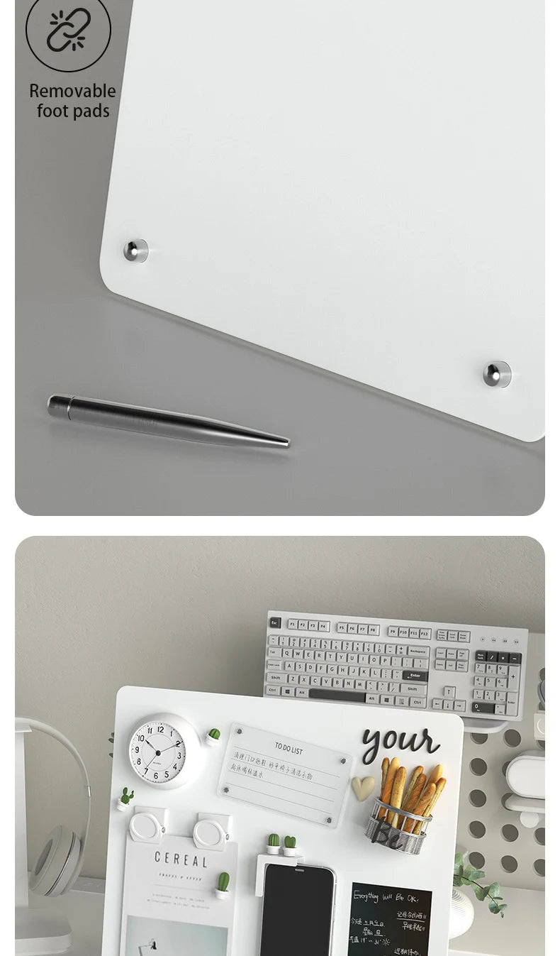 Magnetic Tabletop Bulletin Board with Stand