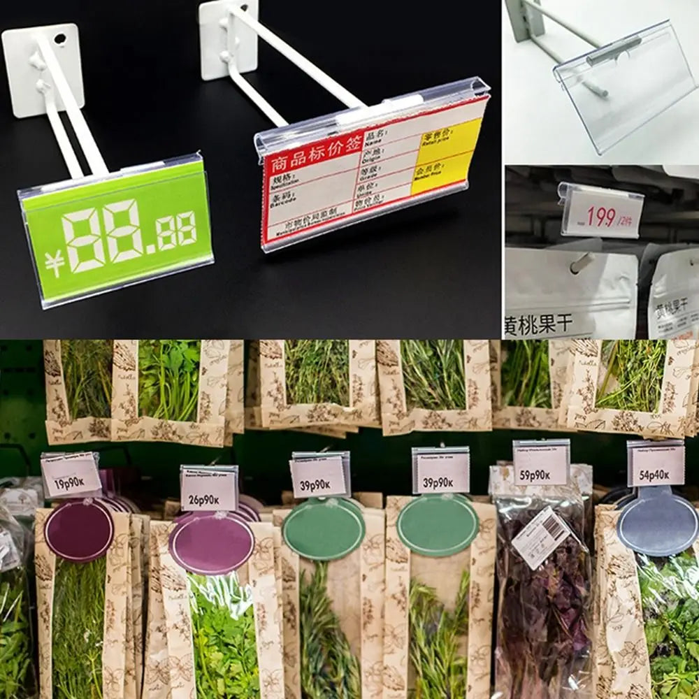 Transparent Plastic Price Tag Holders