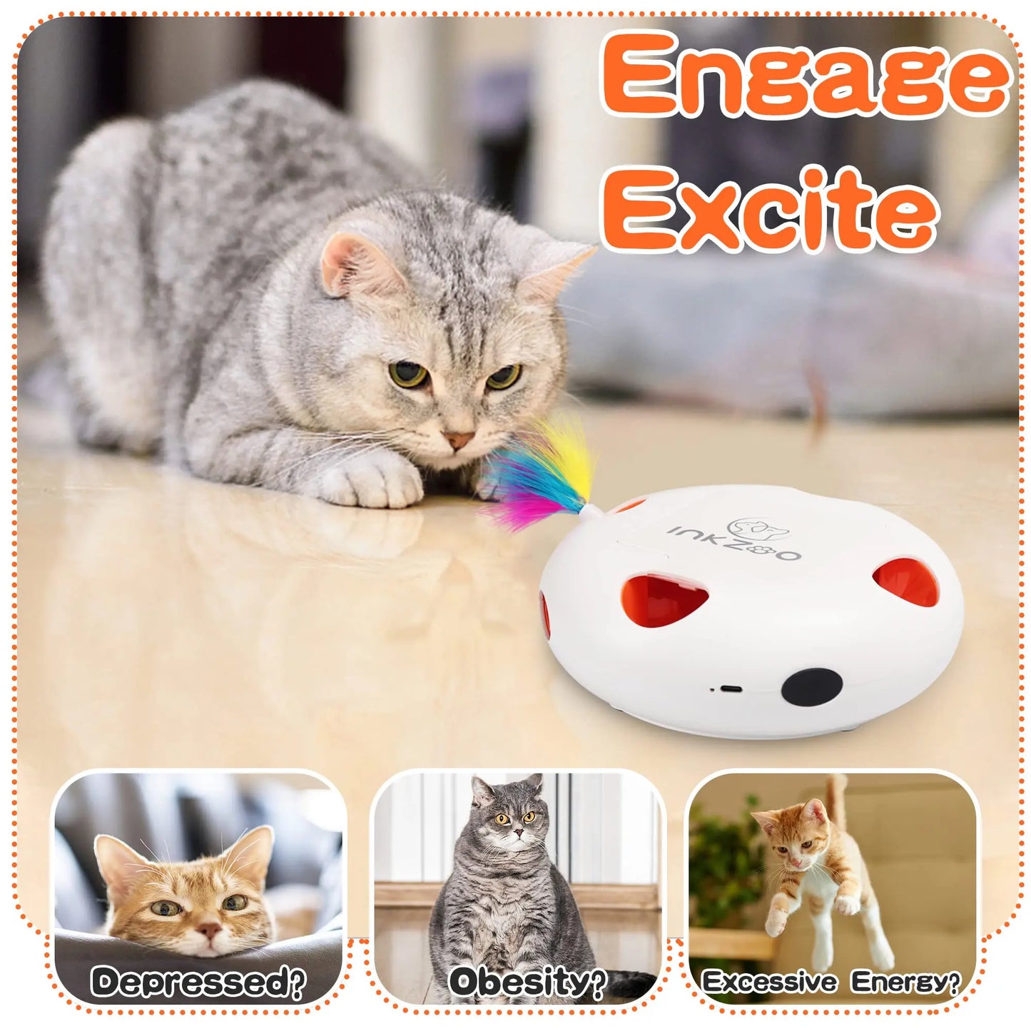 Interactive Whack-A-Mole Cat Toy