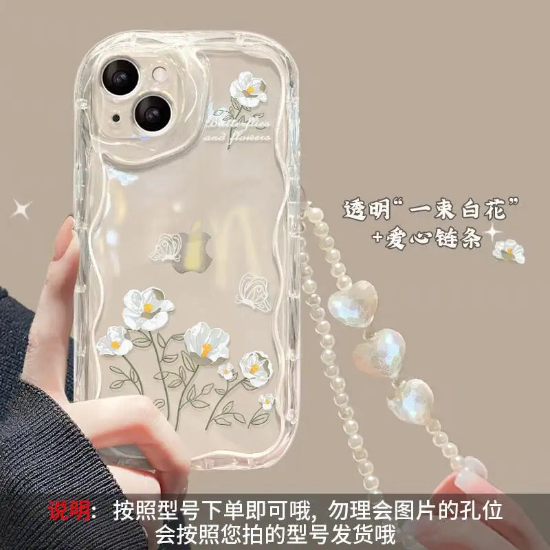 3D Floral Lanyard Phone Case