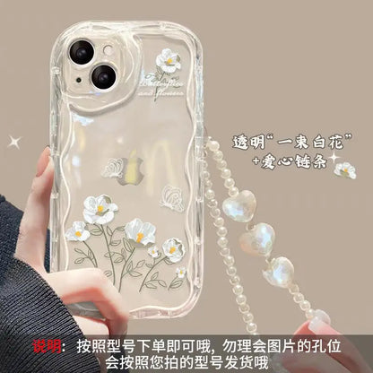 3D Floral Lanyard Phone Case