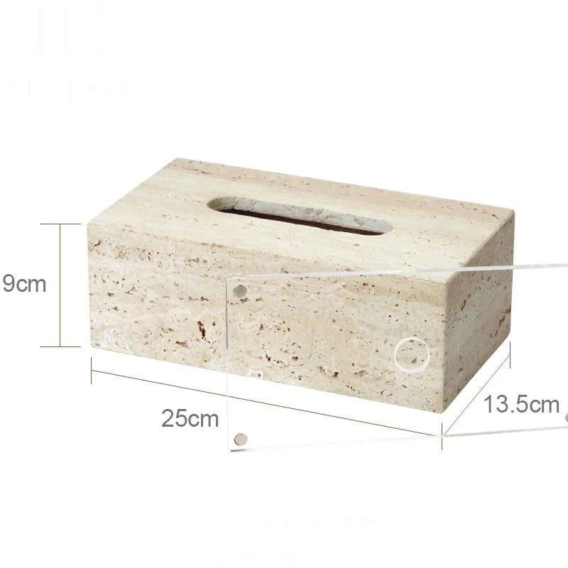 Travertine-Style Bathroom Accessories Set