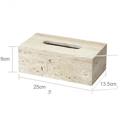 Travertine-Style Bathroom Accessories Set