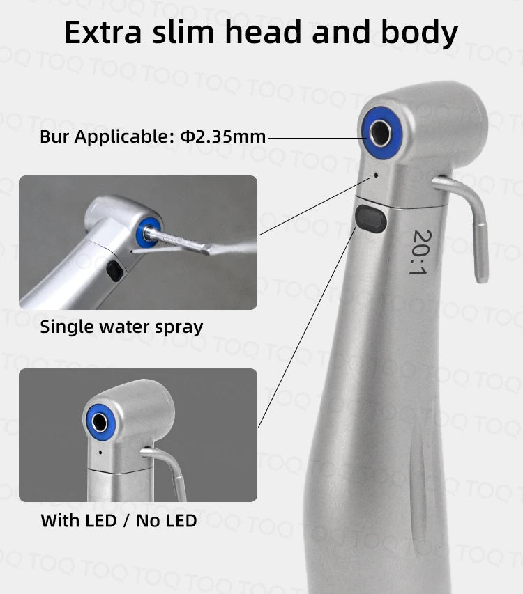 Dental LED Fiber Optic Implant Handpiece 20:1