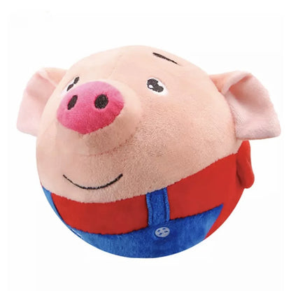 Interactive Bouncing Plush Dog Toy