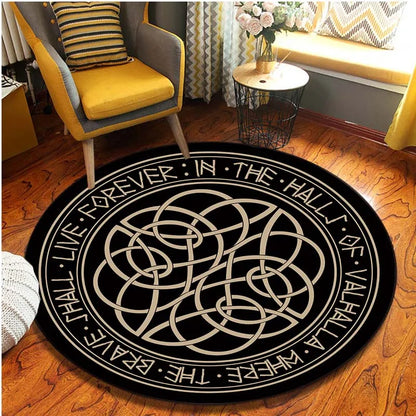 Viking Pattern Circular Non-Slip Foor Mat