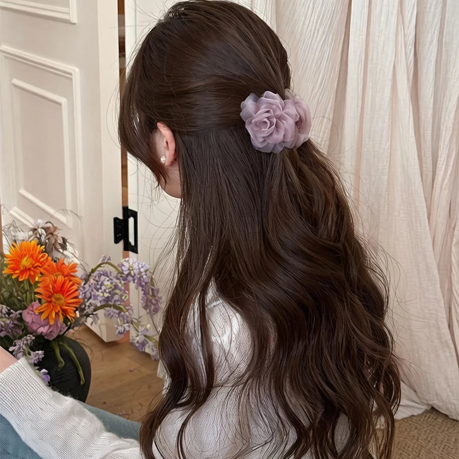 Chiffon Flower Hair Claw Clip